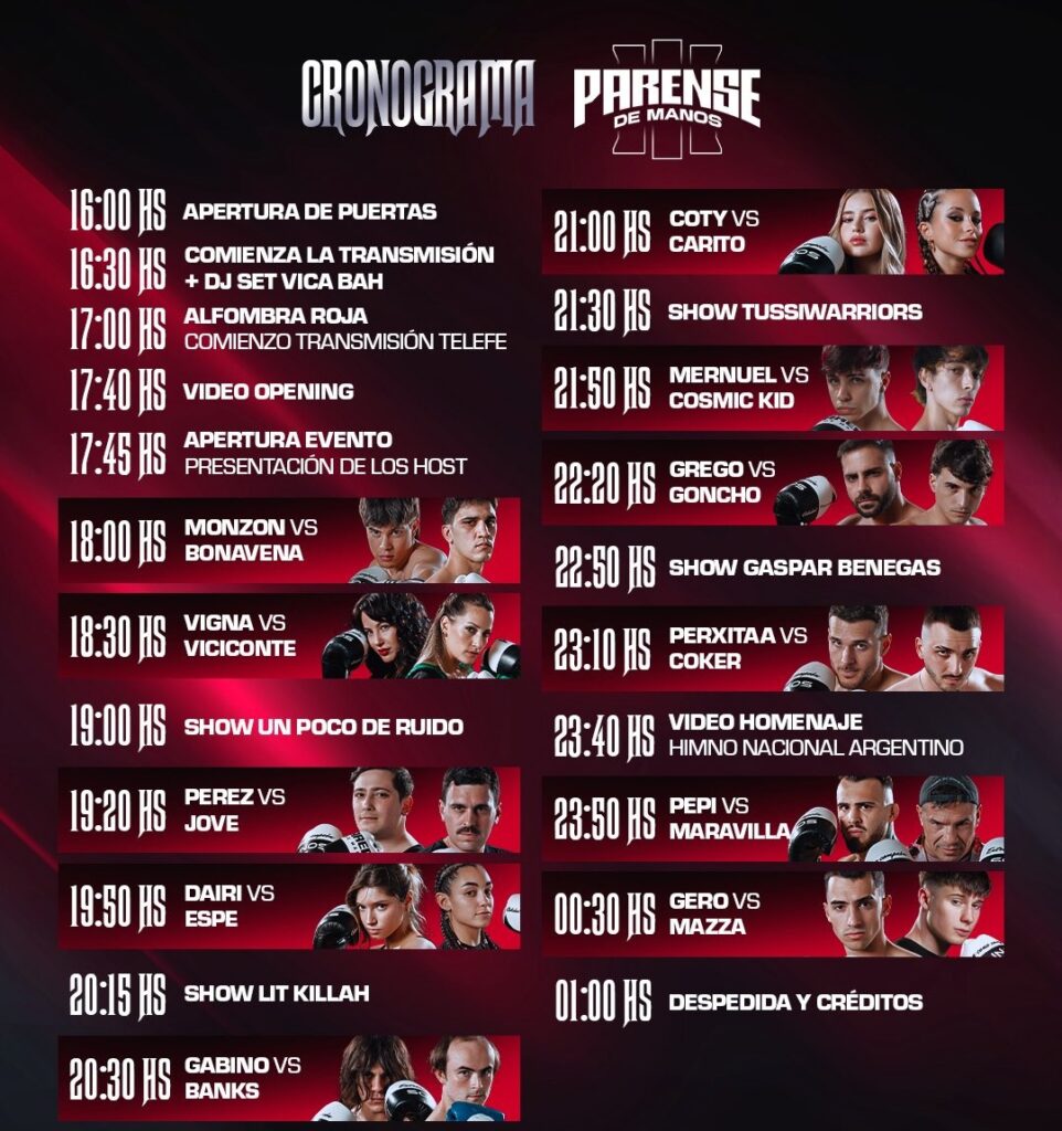 parense de manos 3 horas