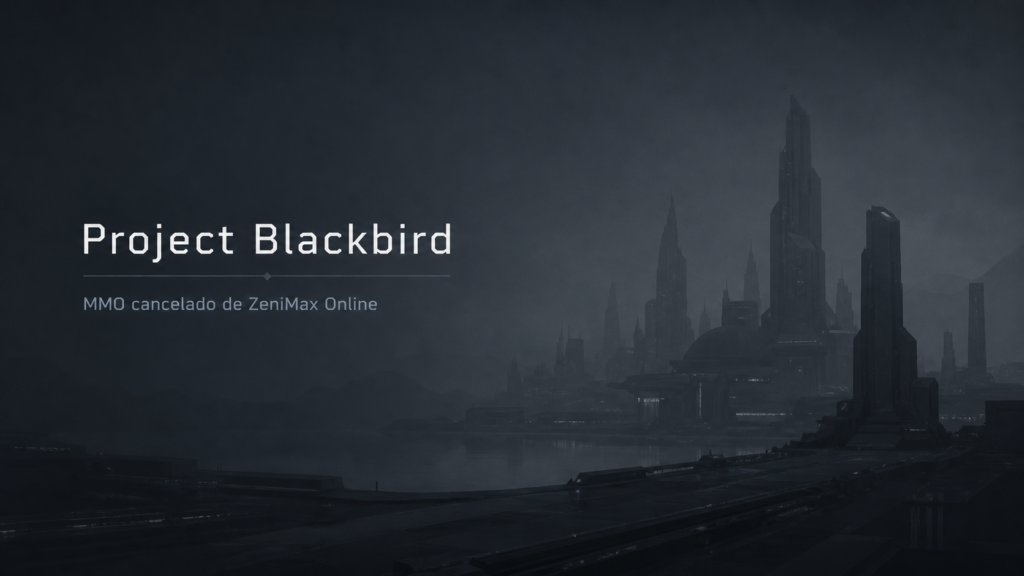 Imagen editorial conceptual sobre Project Blackbird, el MMO cancelado de ZeniMax Online.