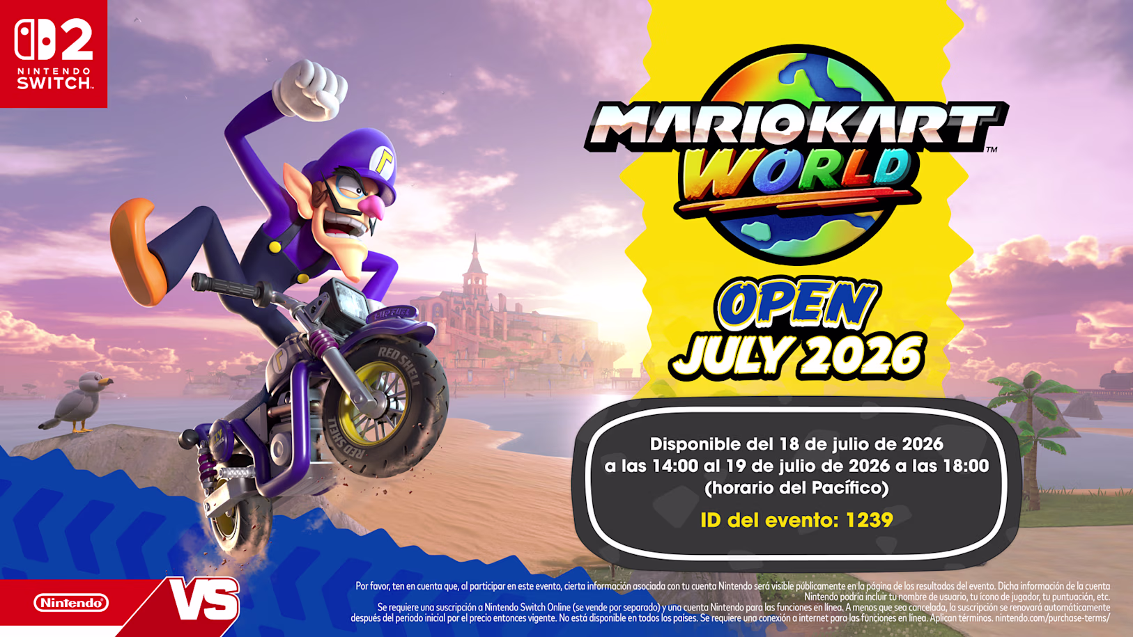 Mario Kart World Open anuncia evento online para julio de 2026