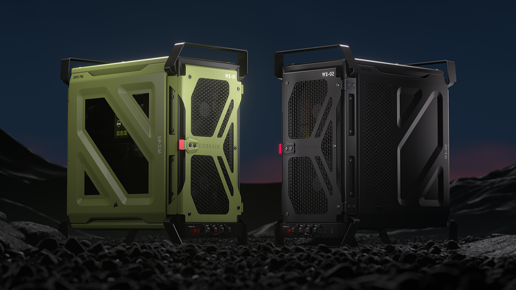 Chasis CORSAIR WARTHOG en negro y verde oliva